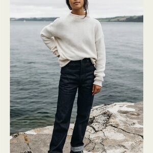 Finisterre Taran Wool Blend Sweater - Ecru